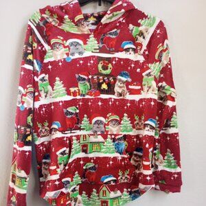 Red Christmas cat hoodie